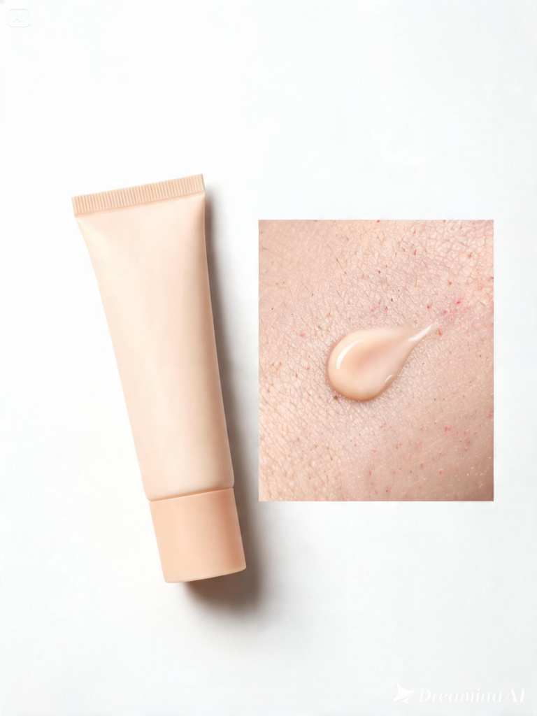 Folliculite malassezia traitement - peau avec follicules irrités et crème antifongique