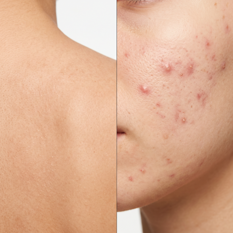 Malassezia vs acné - comparaison des deux types de boutons sur la peau
