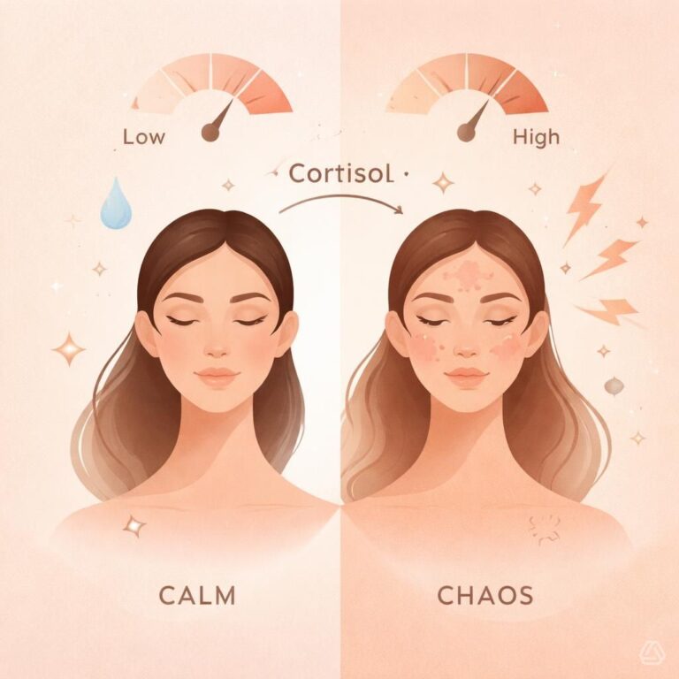 Malassezia stress - cortisol et lien peau-cerveau qui aggrave la levure